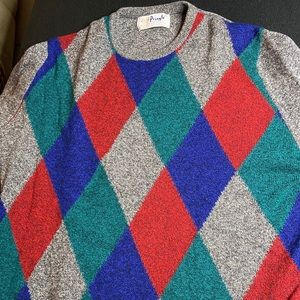 Men’s wool argyle sweater from Scotland